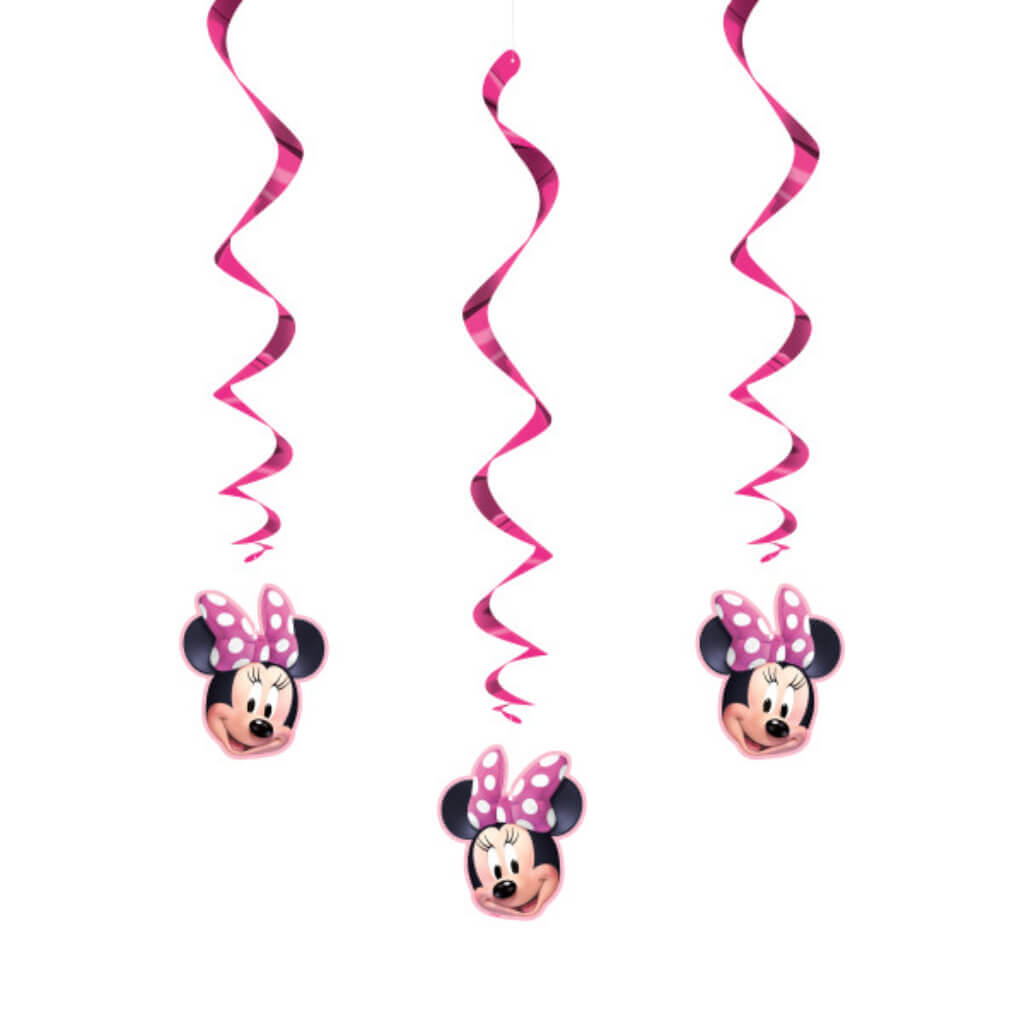 Iconic Minnie Mouse Hanging Decorations 26in, 3ct