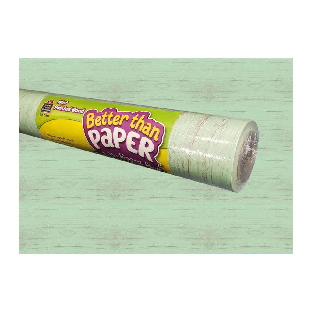 Better Than Paper Bulletin Board Roll 4ft x 12ft Wood Painted Mint