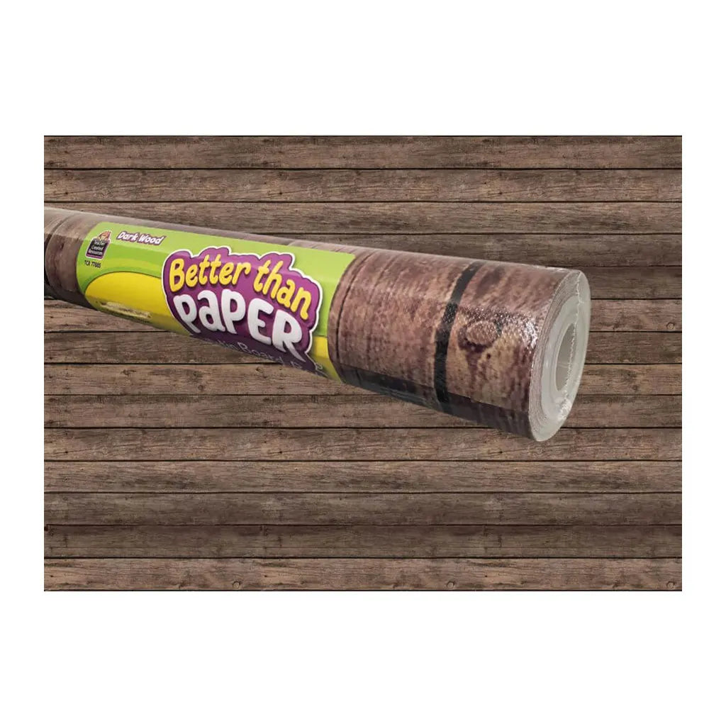 Better Than Paper Bulletin Board Roll 4ft x 12ft Wood Dark