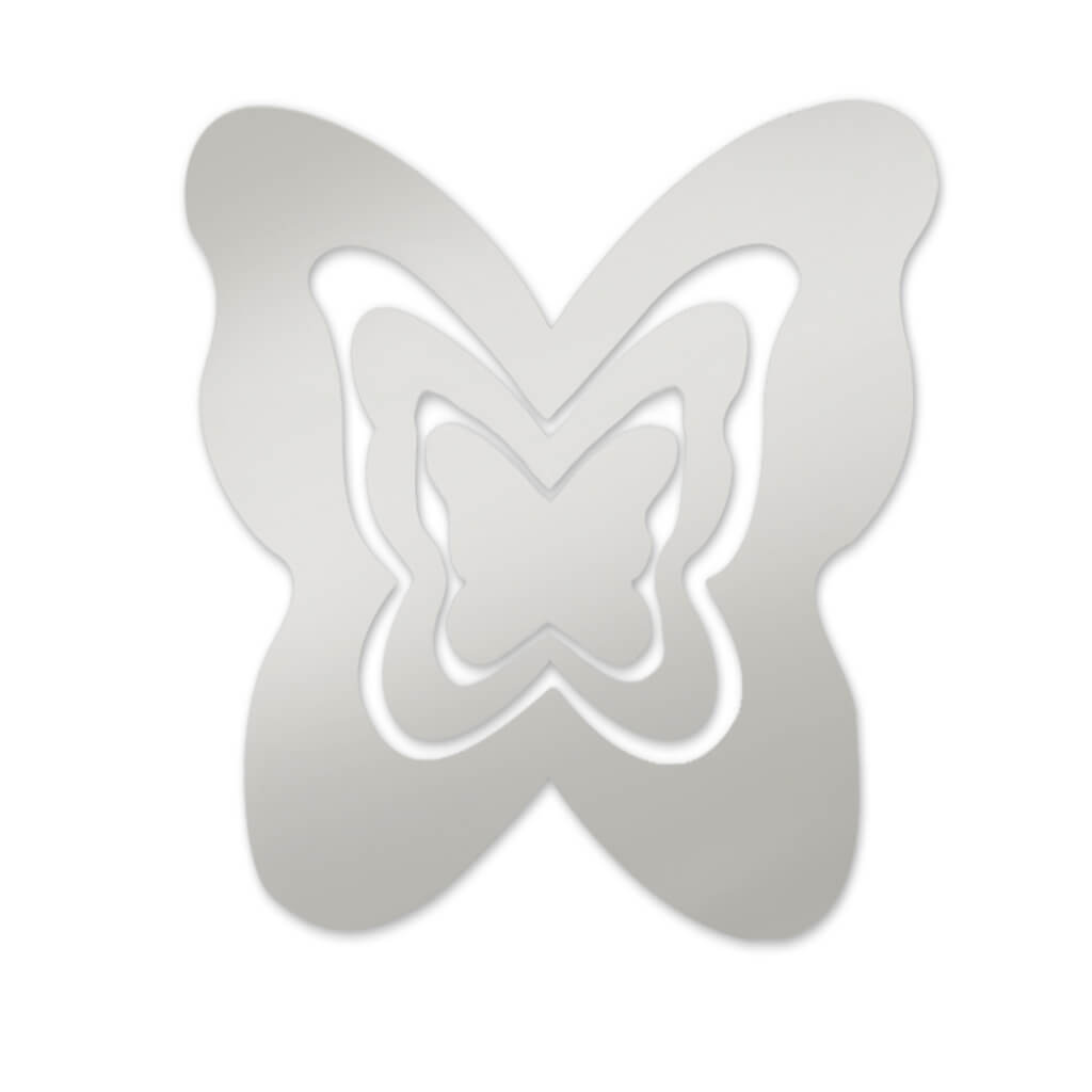 Craft Decor: 9.8in x 9.8in Reflection Trios Wall Art Butterflies