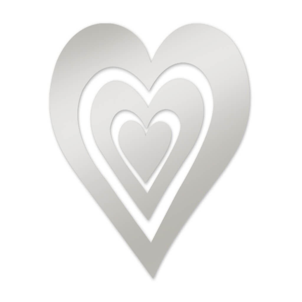 Craft Decor: 9.8in x 9.8in Reflection Trios Wall Art Hearts