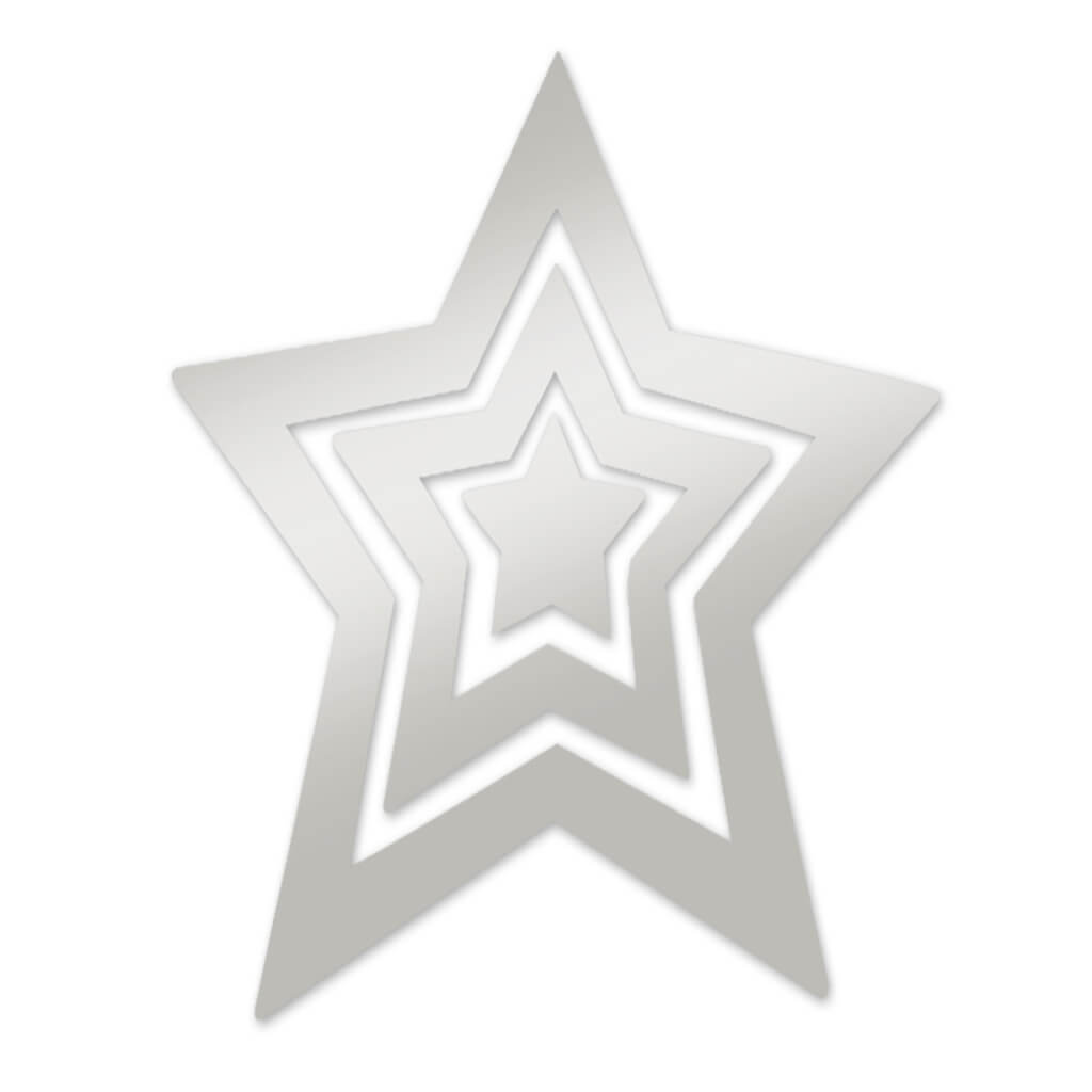 Craft Decor: 9.8in x 9.8in Reflection Trios Wall Art Stars