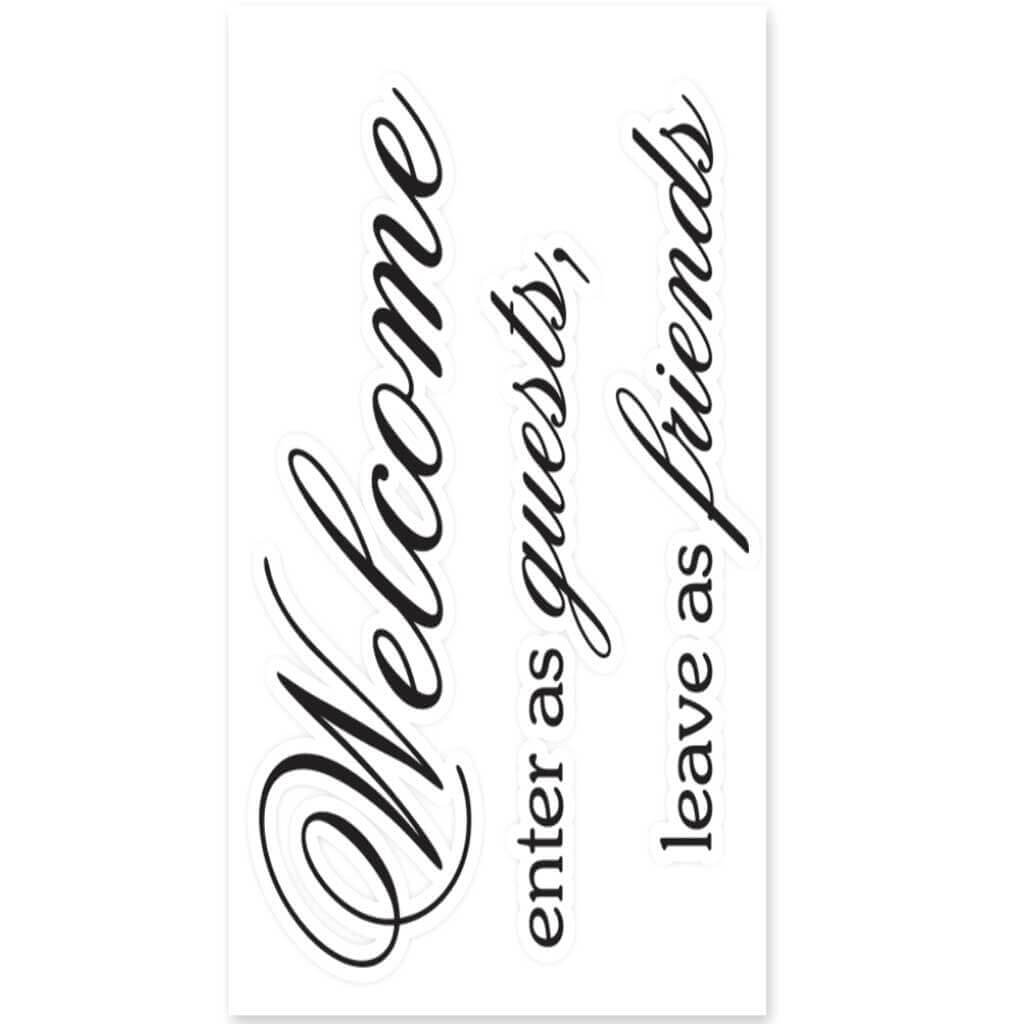 Craft Decor: 11.8in x 15.75in 'Words To Live By..' Wall Art H Welcome Friends..