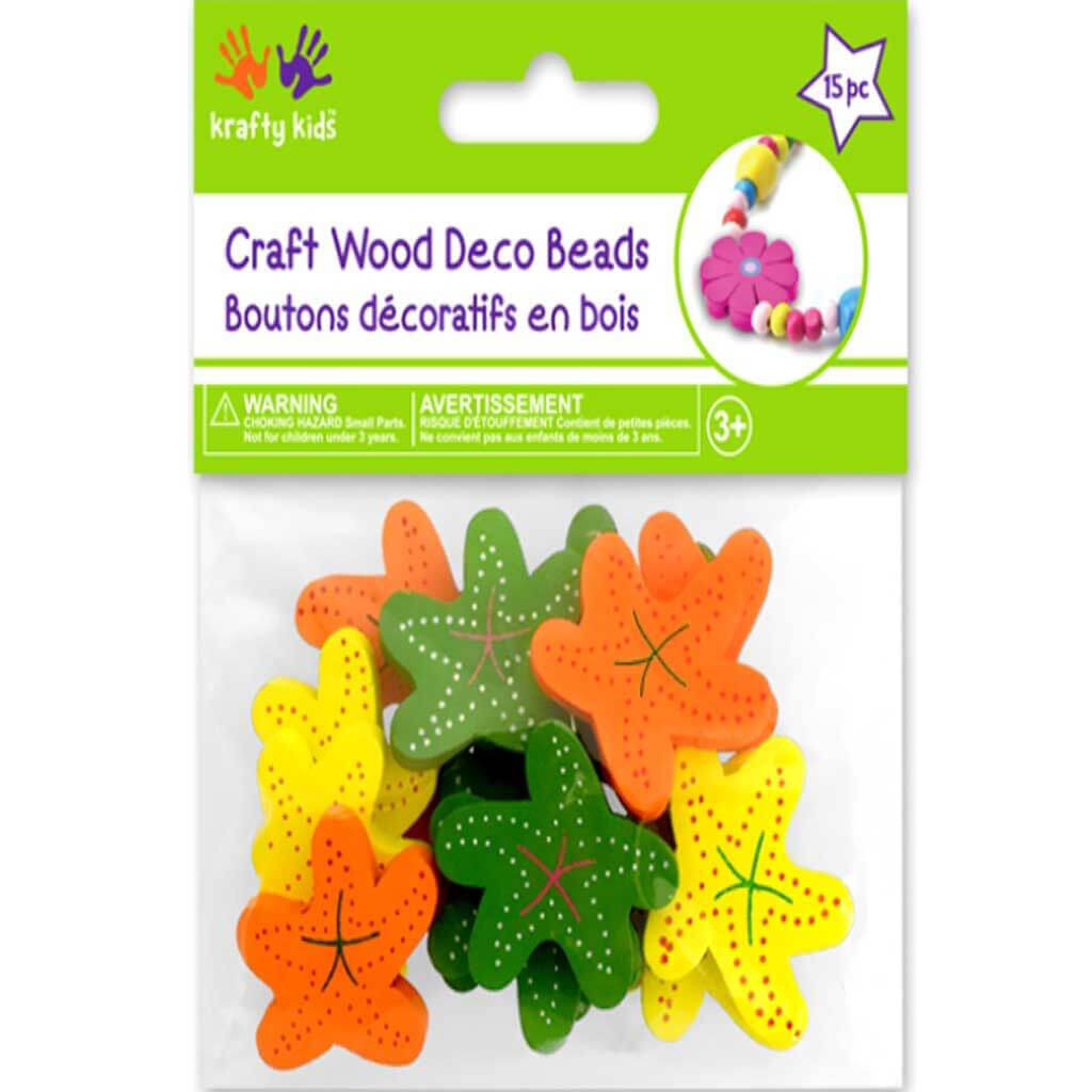 Craftwood Deco-Bits Painted Beads, Starfish