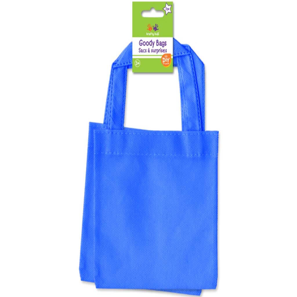 Kids Craft Kits: DIY 6in x 6in Canvas Goody Bag 2pk Blue