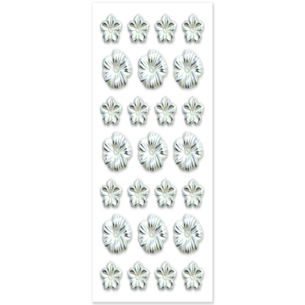 A Bride's Wish: 7.2cm x 12.5cm Bridal Bling 3D Floral Burst Silver