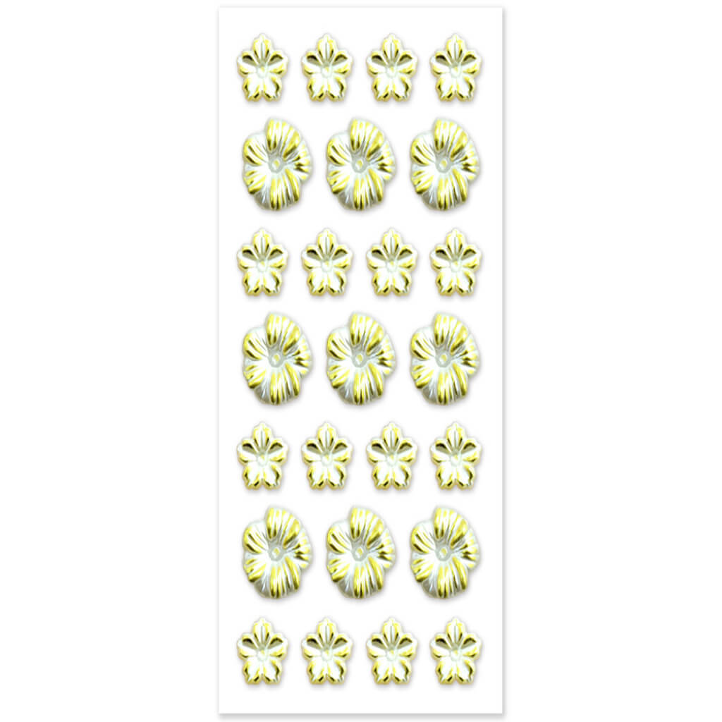 A Bride's Wish: 7.2cm x 12.5cm Bridal Bling 3D Floral Burst Gold