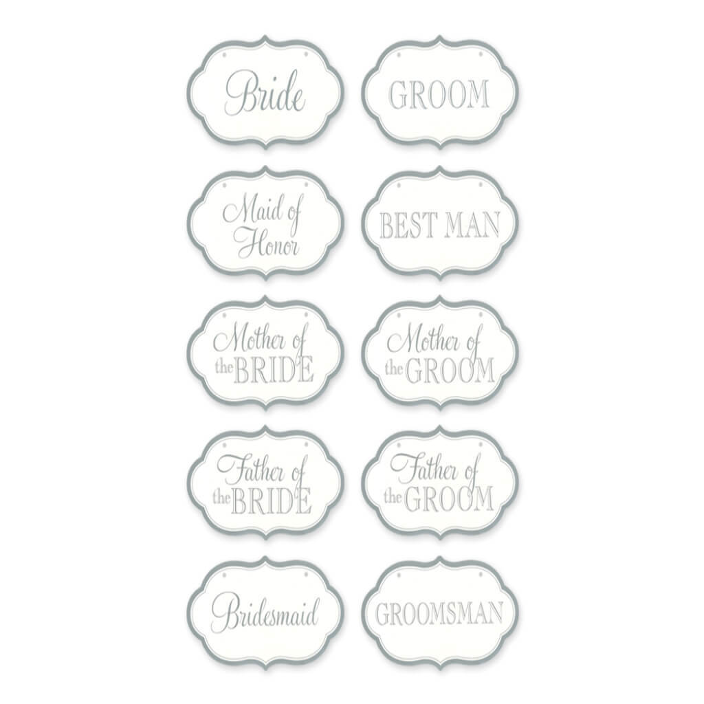 A Brides Wish: 10in x 5.5in Wedding Chair Signs x16