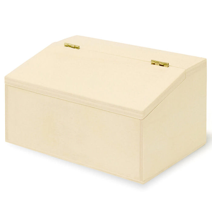 Wood Craft: 5.3in x 2.4in x 4.38in Natural DIY Caddy Box with Lid