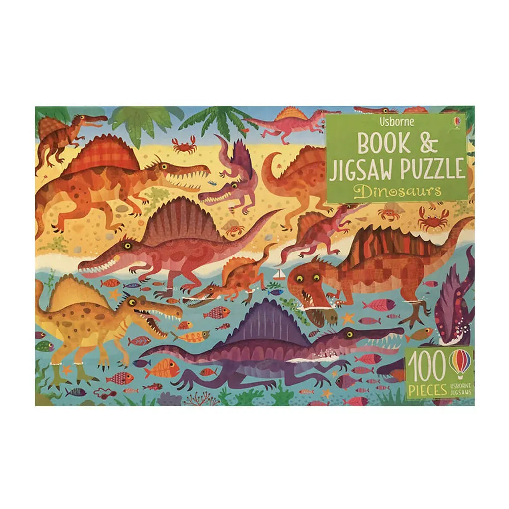 Usborne Dinosaurs Book &amp; Jigsaw Puzzle