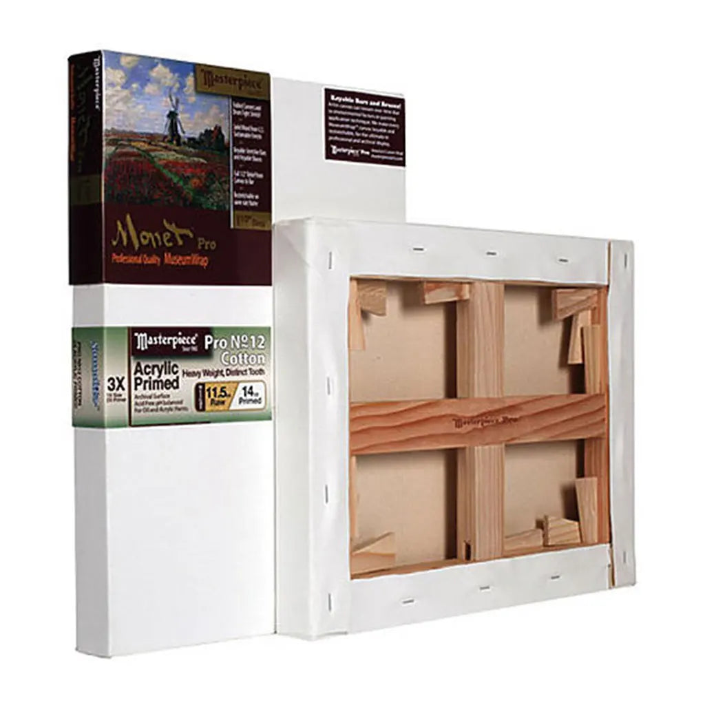 Masterpiece Monet Pro 1.5in Deep, Sausalito 3X Acrylic Primed Cotton 12oz, Stretched Canvas 36in x 60in