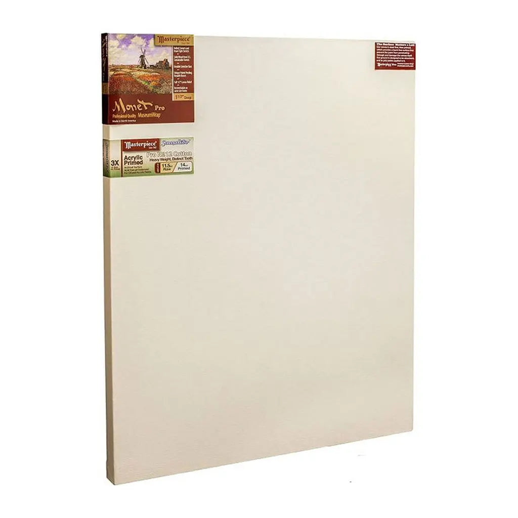 Masterpiece Monet Pro 1.5in Deep, Sausalito 3X Acrylic Primed Cotton 12oz, Stretched Canvas 36in x 72in