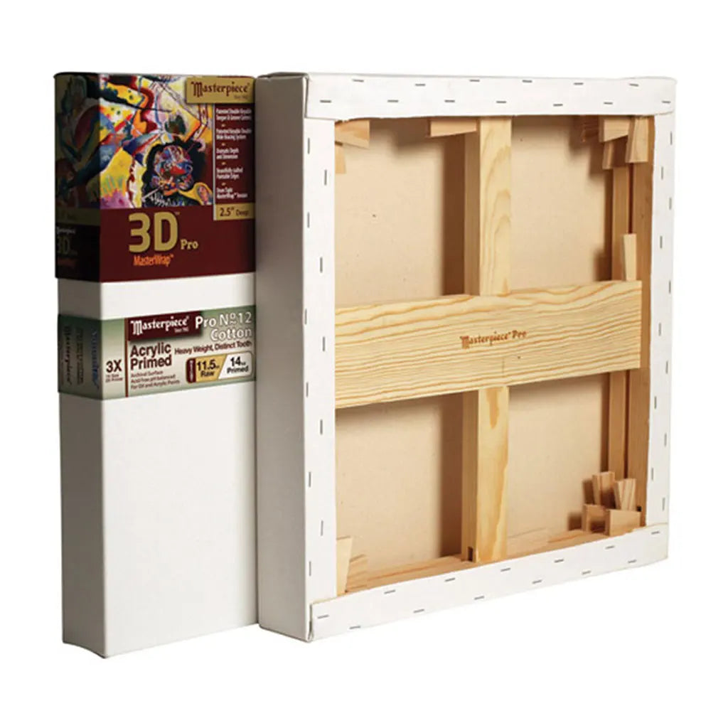 Masterpiece Monet Pro 1.5in Deep, Sausalito 3X Acrylic Primed Cotton 12oz, Golden Ratio, Stretched Canvas 23in x 37in