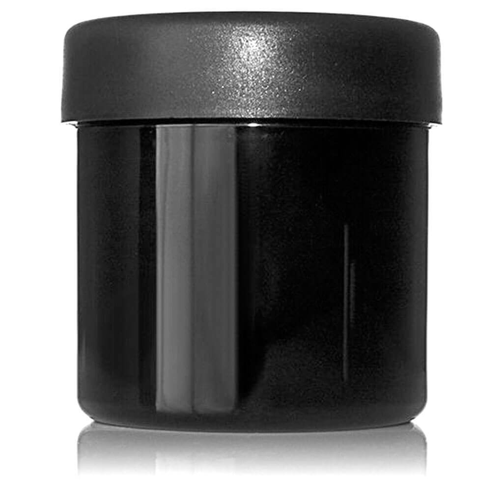 Jacquard Wide Mouth Jar with Lid, Black