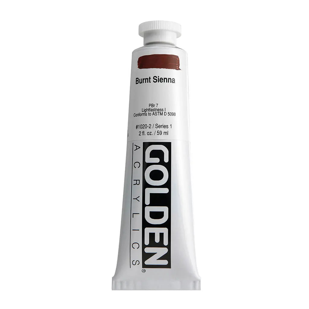 Golden Heavy Body Acrylic 2oz Burnt Sienna S1