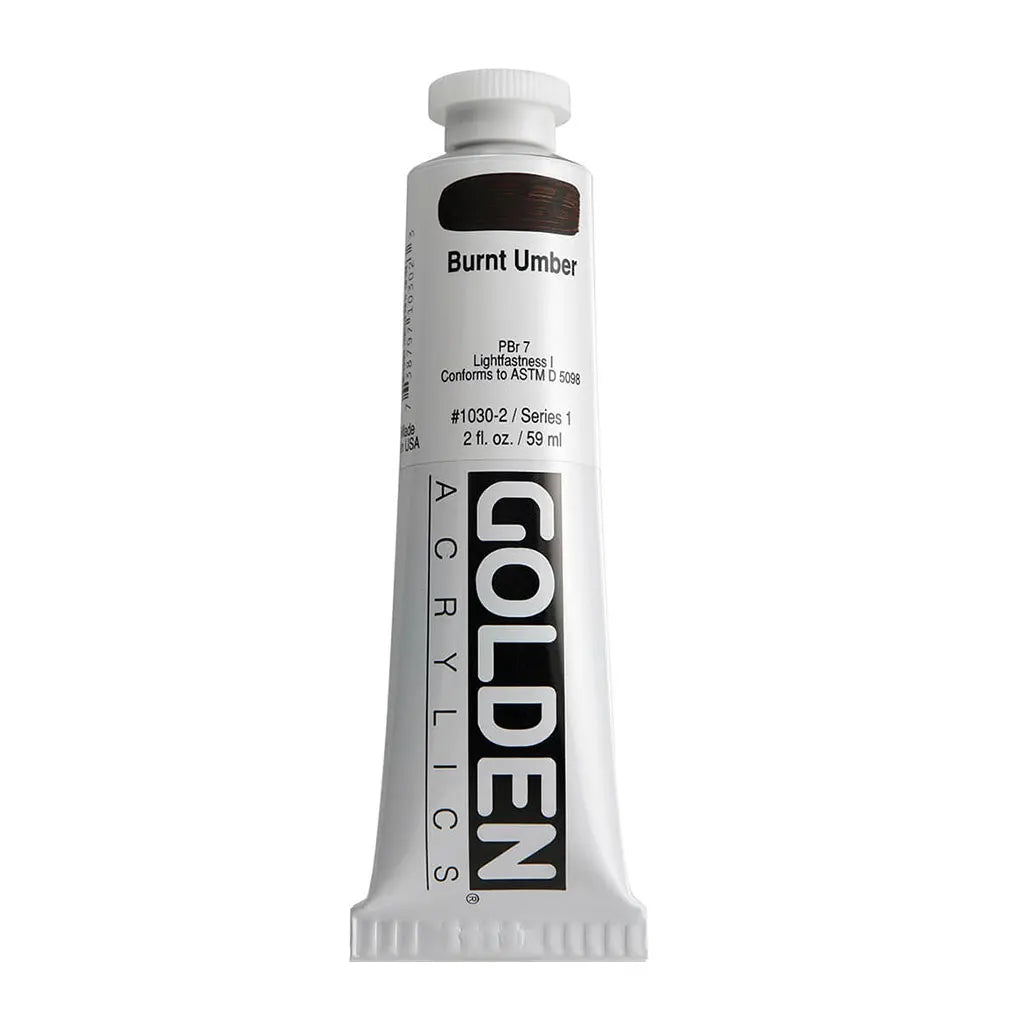 Golden Heavy Body Acrylic 2oz Burnt Umber S1