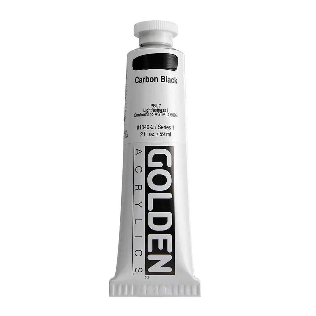 Golden Heavy Body Acrylic 2oz Carbon Black S1