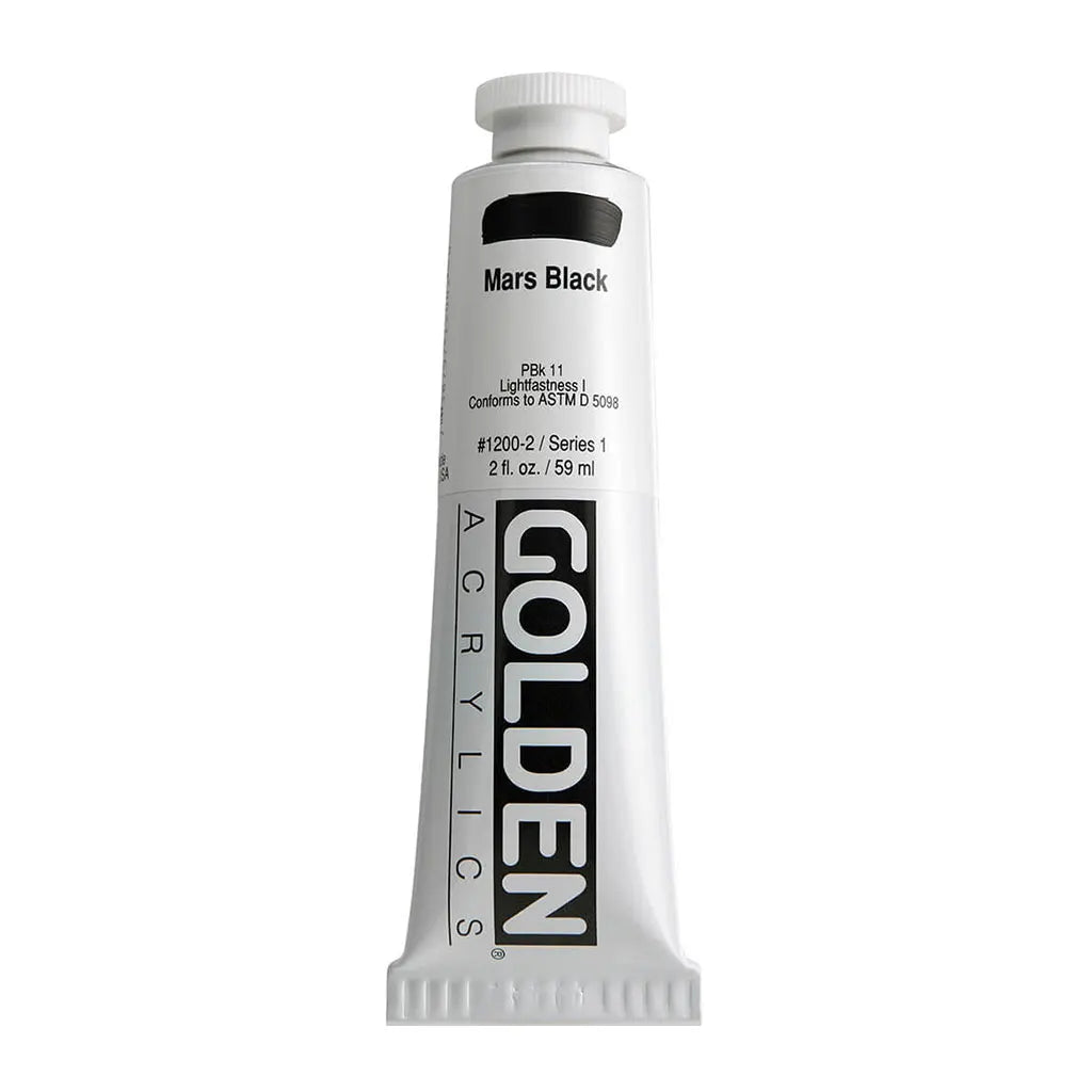 Golden Heavy Body Acrylic 2oz Mars Black S1