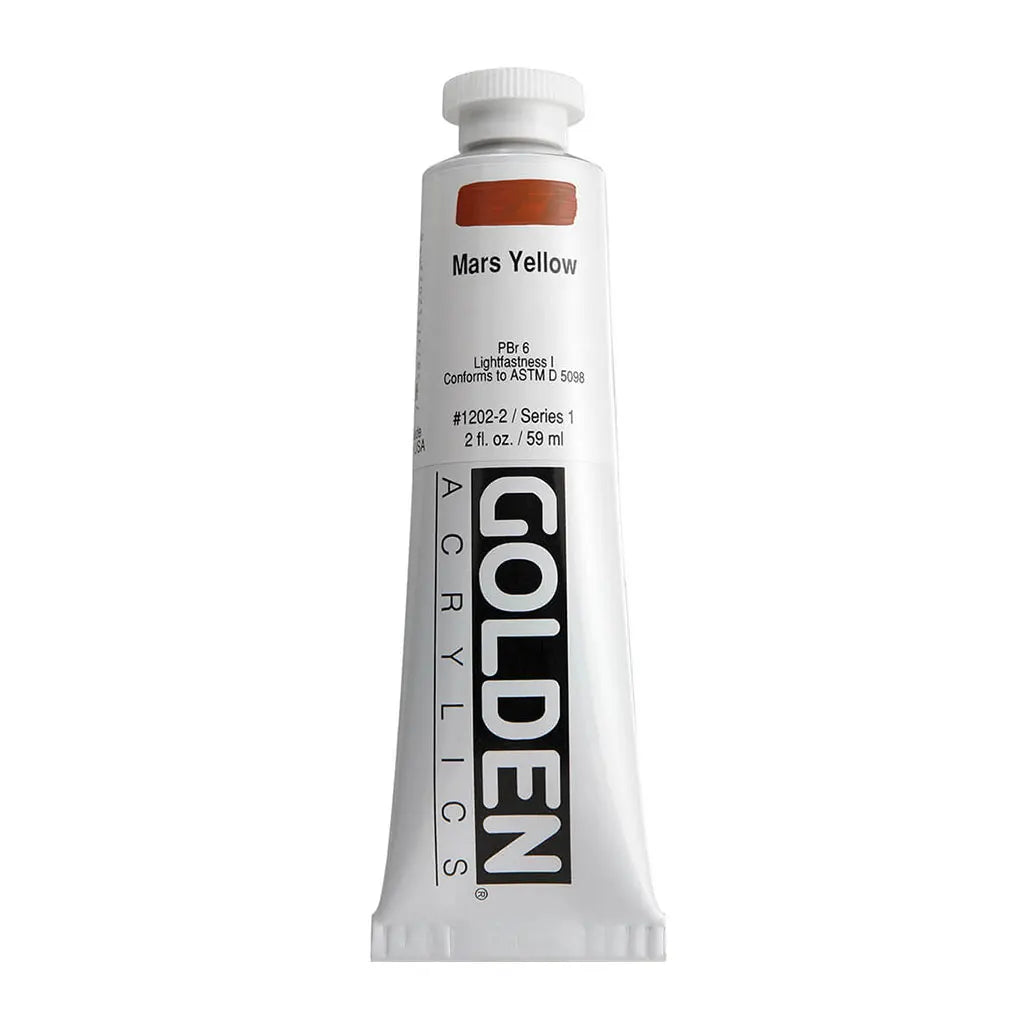 Golden Heavy Body Acrylic 2oz Mars Yellow S1