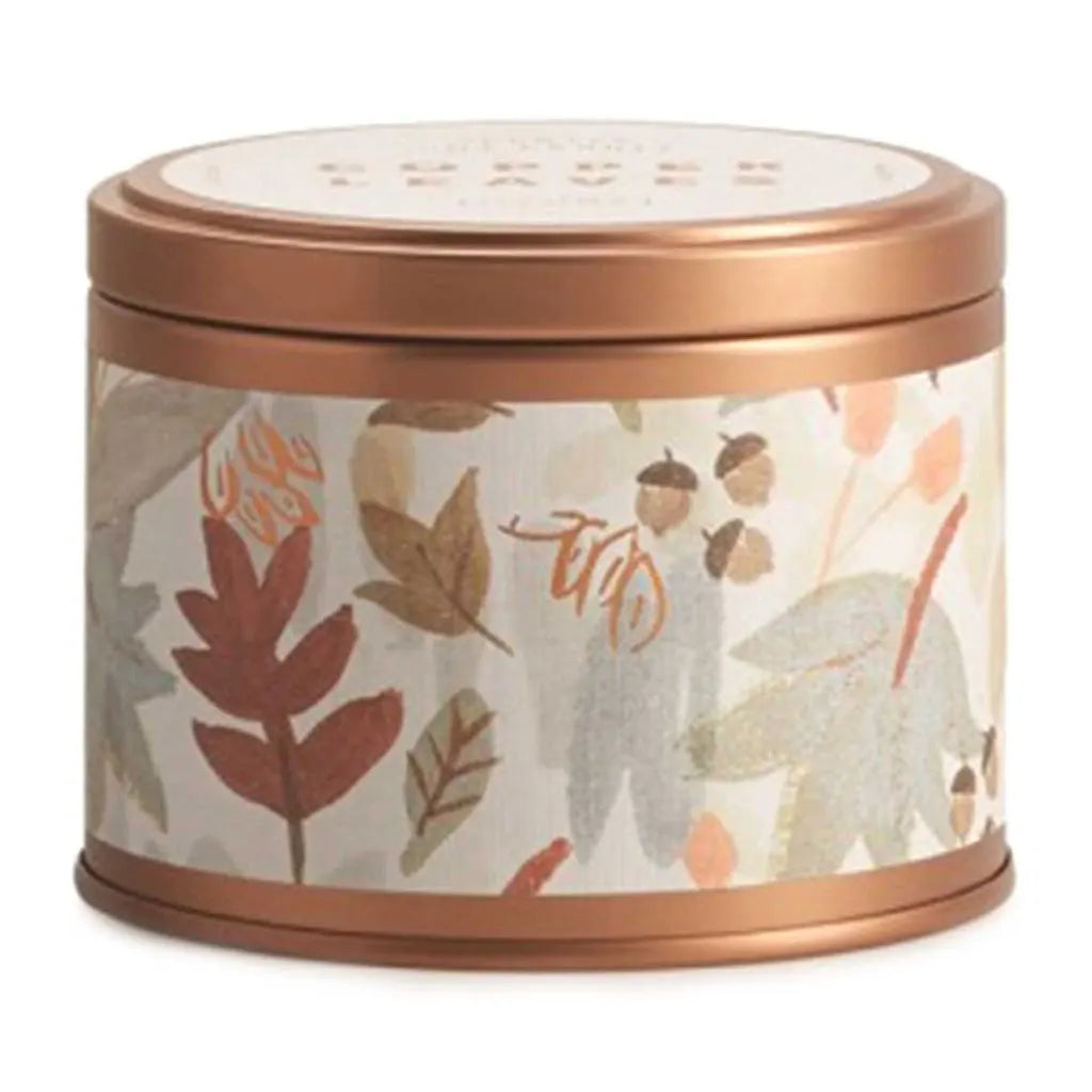 Copper Leaves Autumnal Tin Candle, 4.9oz
