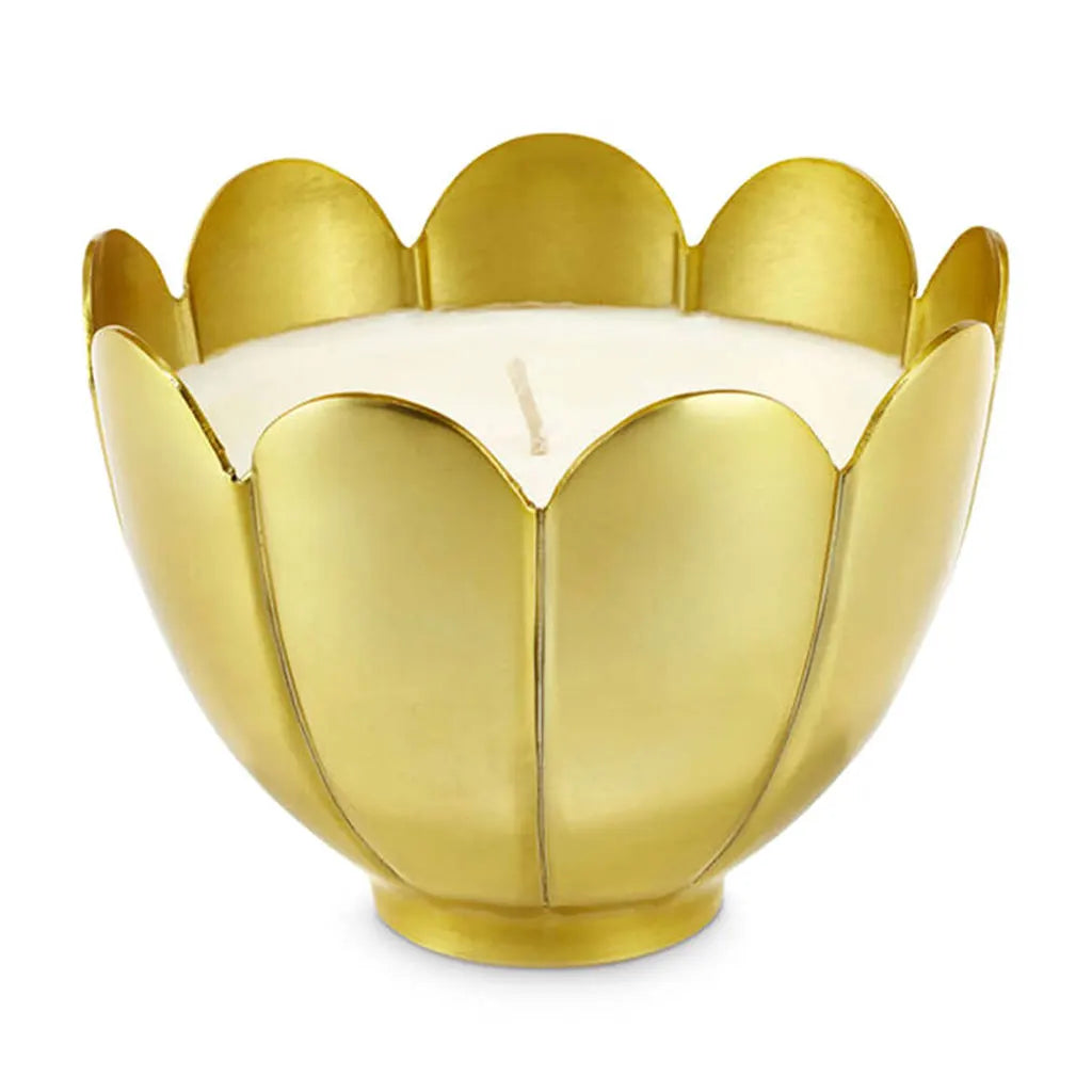 Coconut Milk Mango Metal Flower Candle