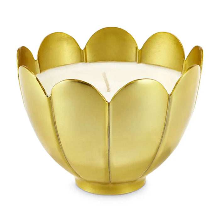 Coconut Milk Mango Metal Flower Candle