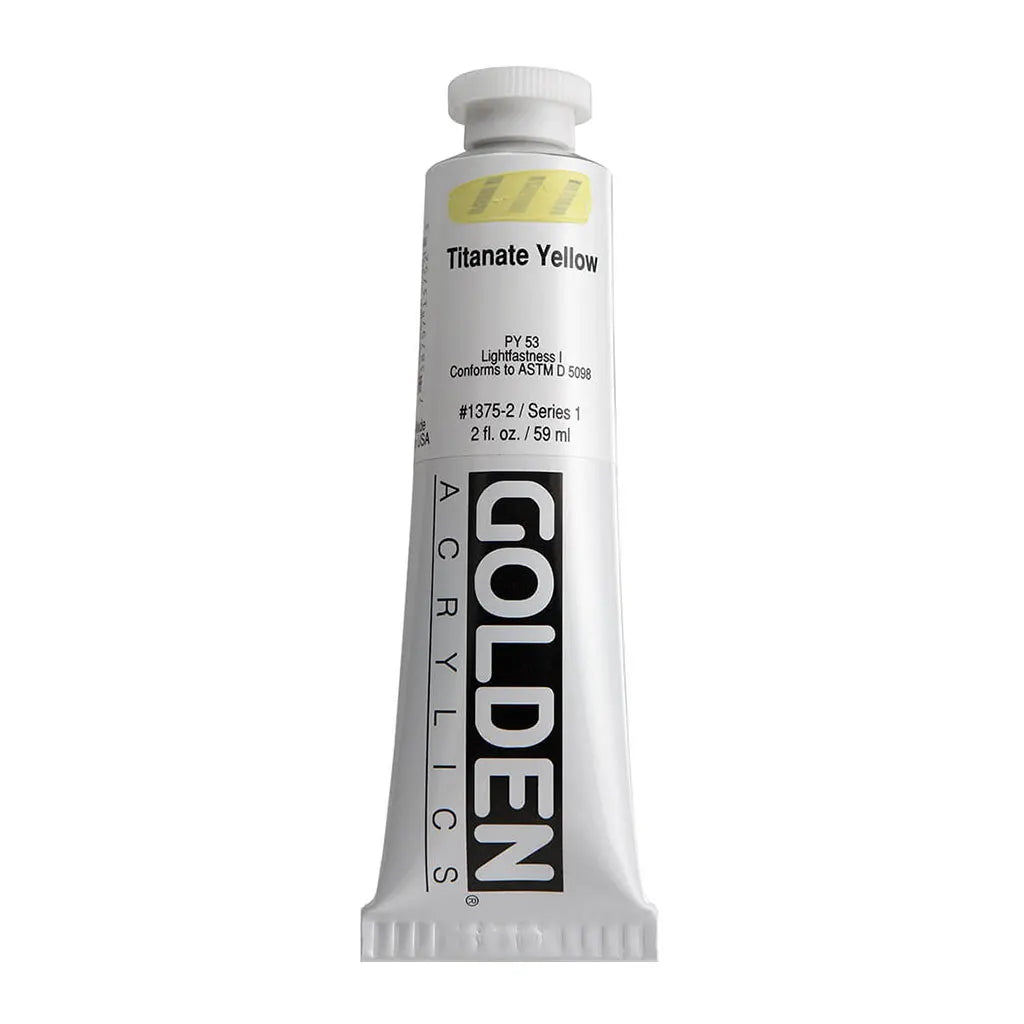 Golden Heavy Body Acrylic 2oz Titanate Yellow S1