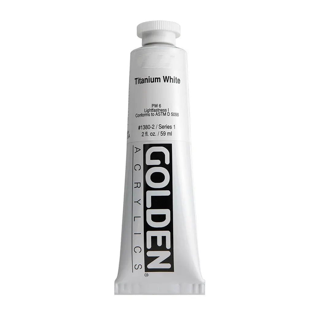 Golden Heavy Body Acrylic 2oz Titanium White S1