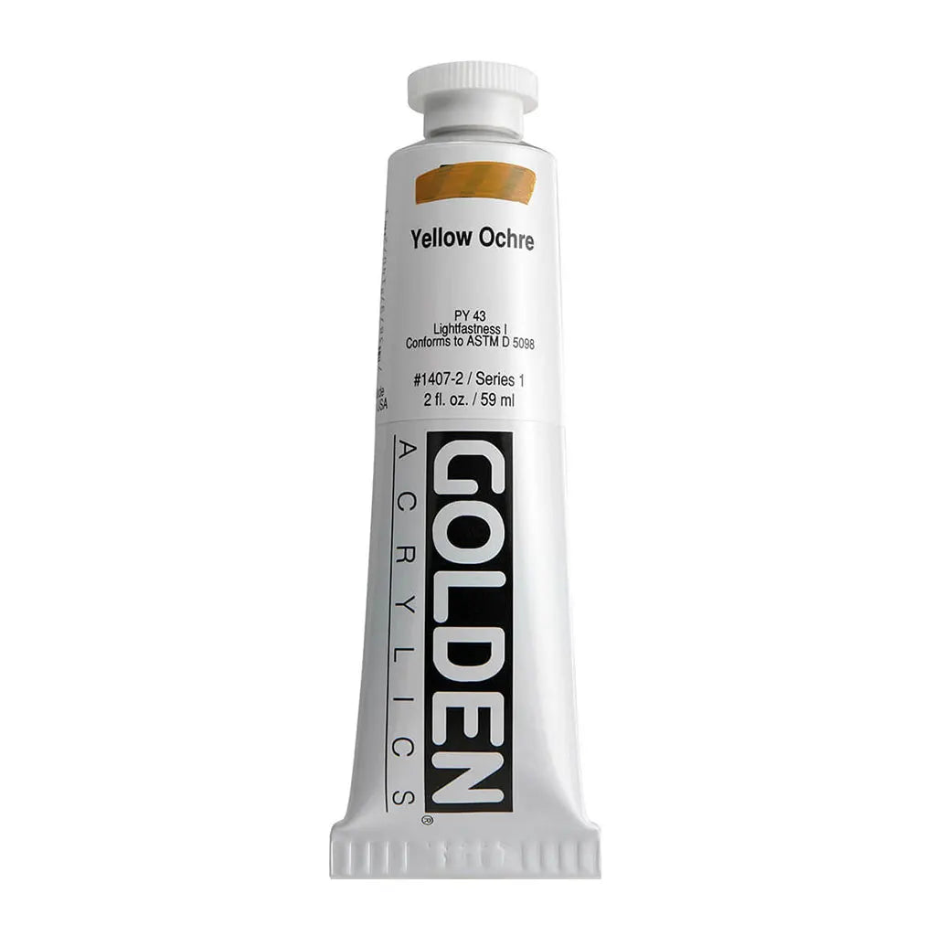 Golden Heavy Body Acrylic 2oz Yellow Ochre S1