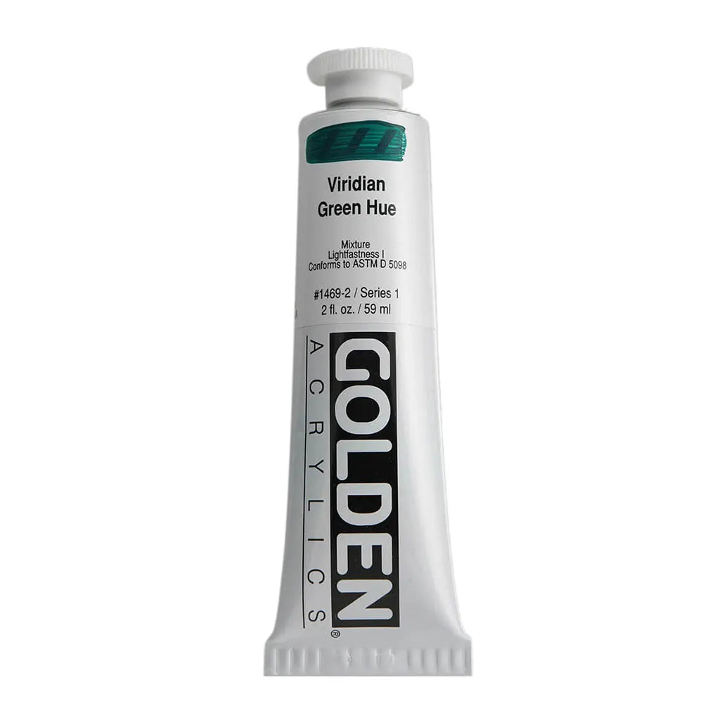 Golden Heavy Body Acrylic 2oz Viridian Green Hue S1