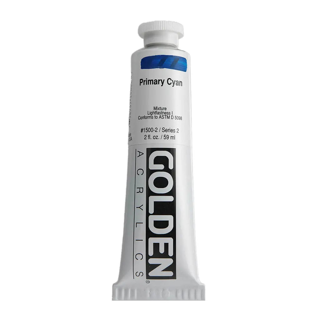 Golden Heavy Body Acrylic 2oz Primary Cyan S2