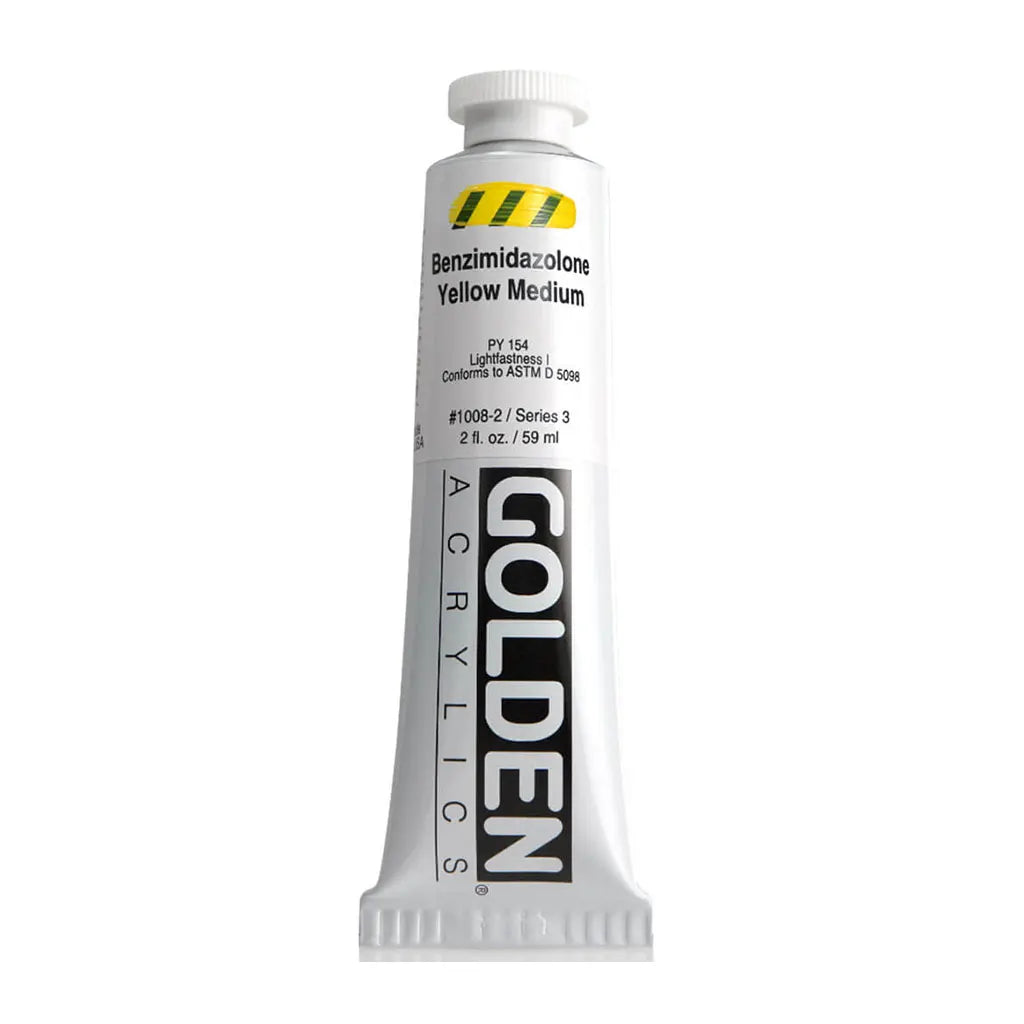 Golden Heavy Body Acrylic 2oz Benzimidazolone Yellow Med S3