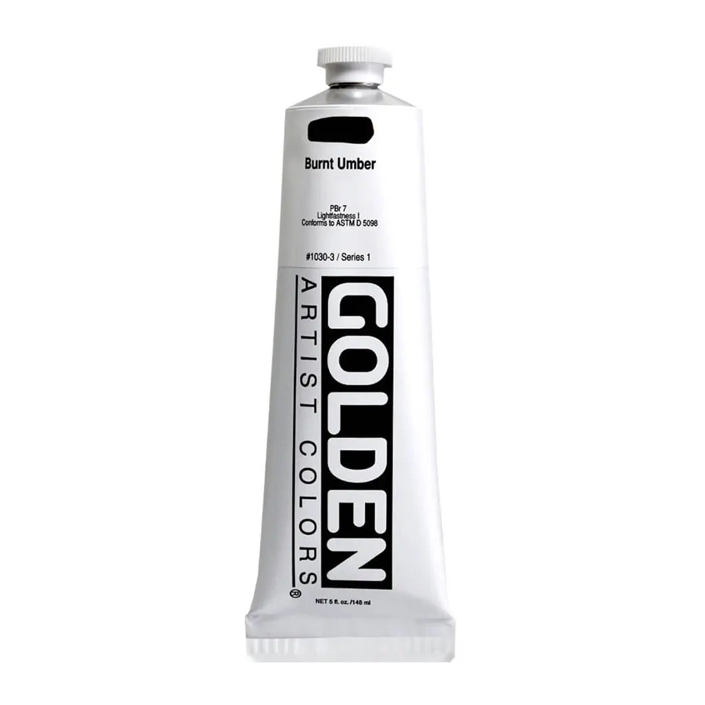 Golden Heavy Body Acrylic 5oz Burnt Umber S1