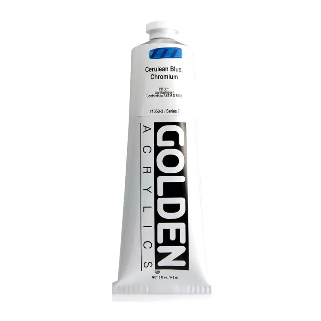 Golden Heavy Body Acrylic 5oz Cerulean Blue Chromium S7