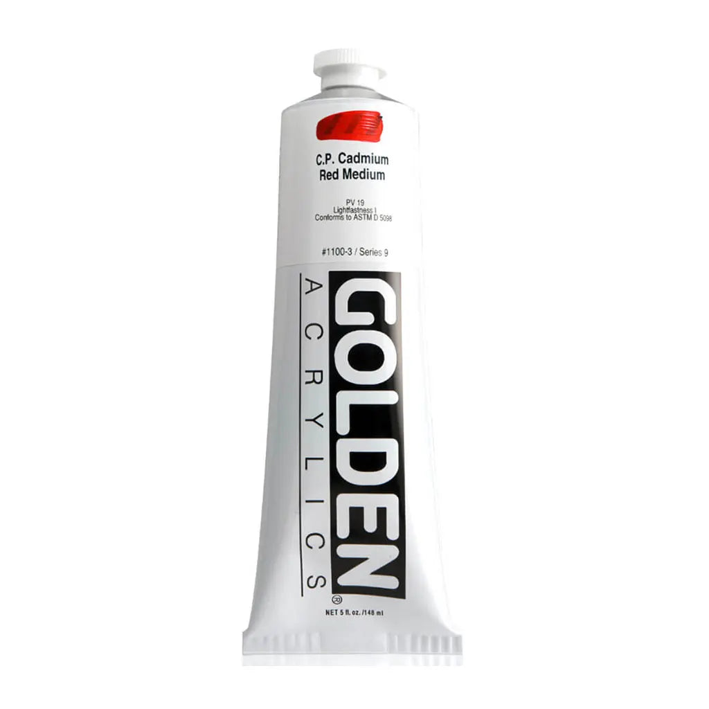 Golden Heavy Body Acrylic 5oz Cadmium Red Medium S9