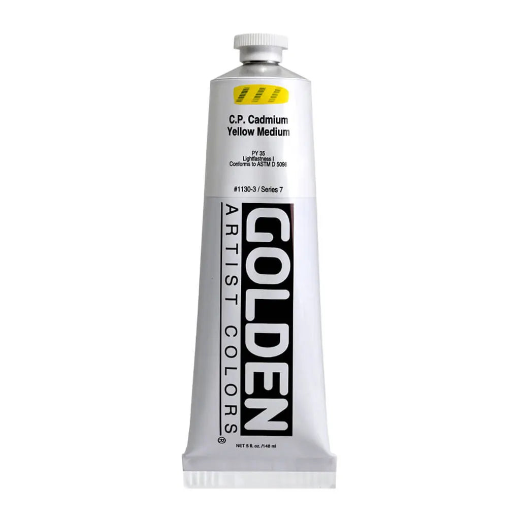 Golden Heavy Body Acrylic 5oz Cadmium Yellow Medium S7