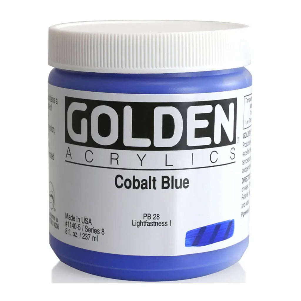 Golden Heavy Body Acrylic 8oz Cobalt Blue S8