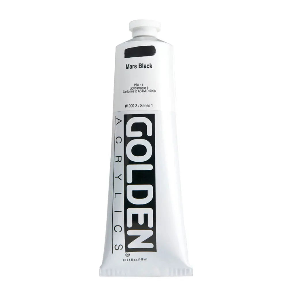 Golden Heavy Body Acrylic 5oz Mars Black S1
