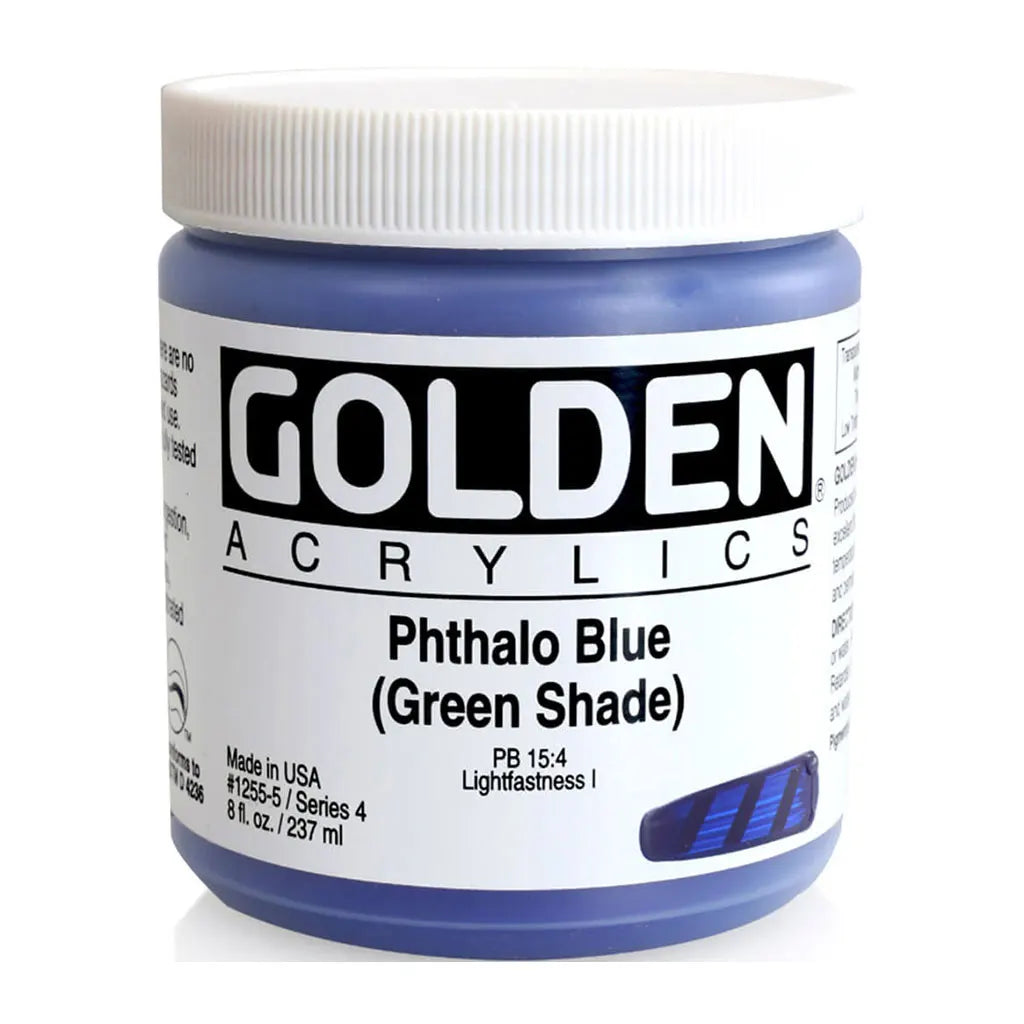 Golden Heavy Body Acrylic 8oz Phthalo Blue (Green Shade)