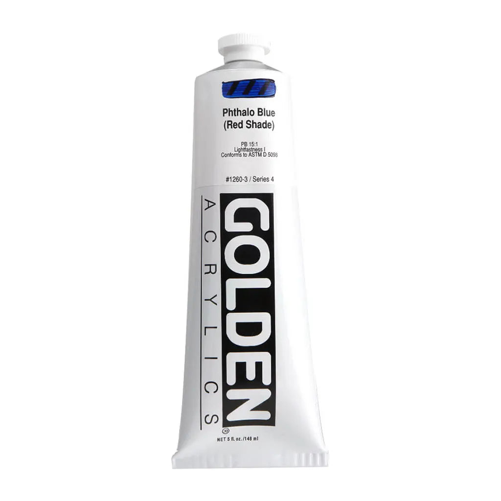 Golden Heavy Body Acrylic 5oz Phthalo Blue (Red Shade) S4