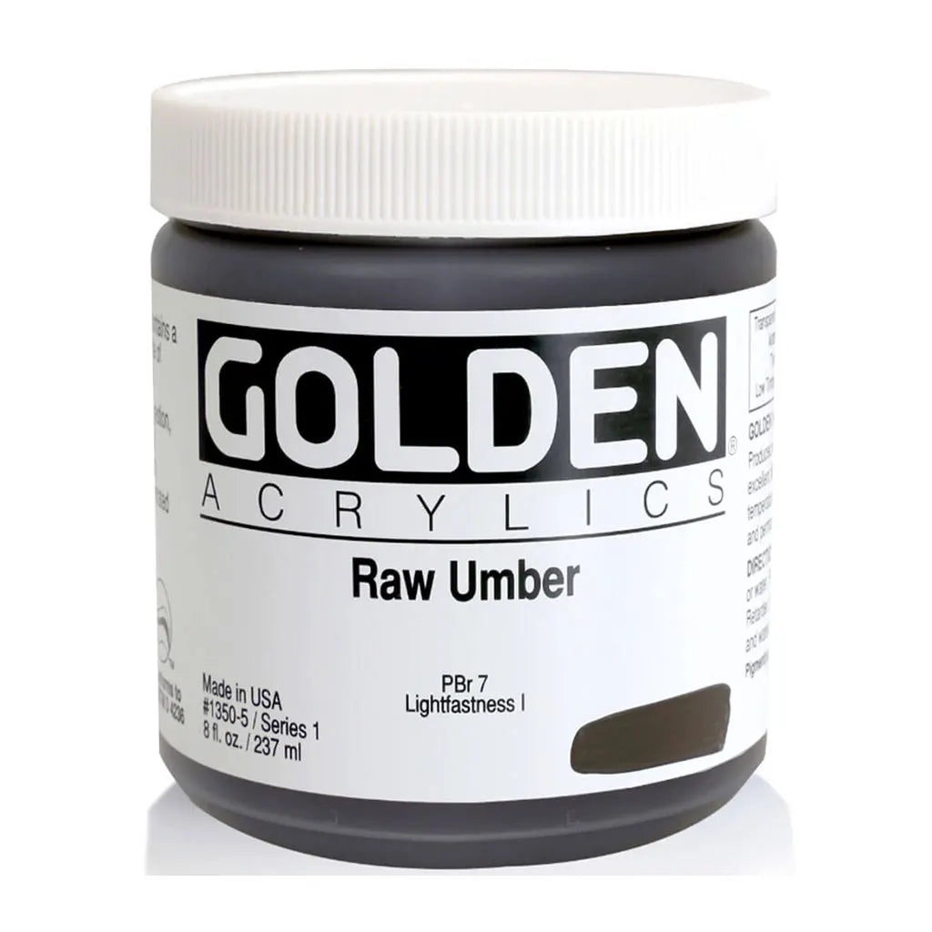 Golden Heavy Body Acrylic 8oz Raw Umber S1