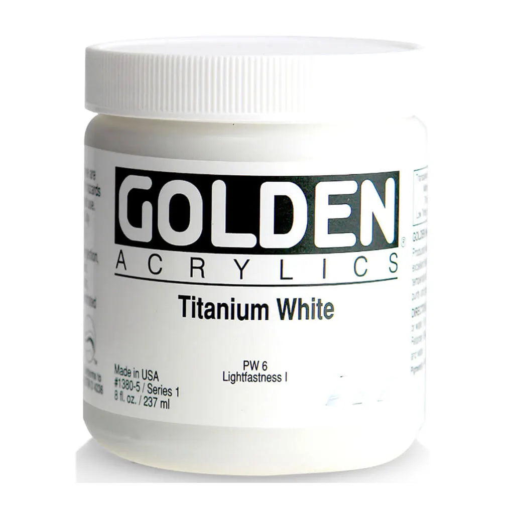 Golden Heavy Body Acrylic 8oz Titanium White S1