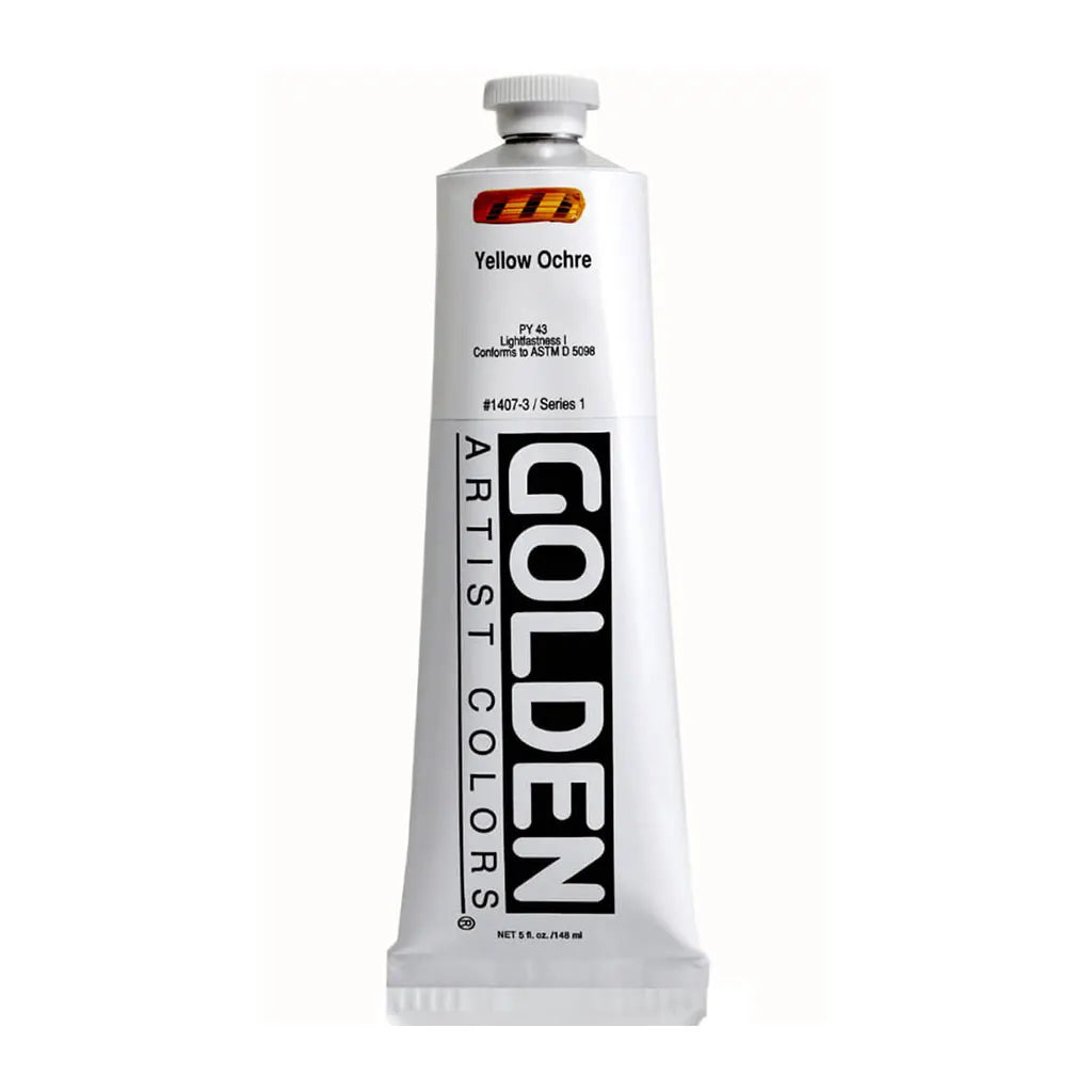 Golden Heavy Body Acrylic 5oz Yellow Ochre S1
