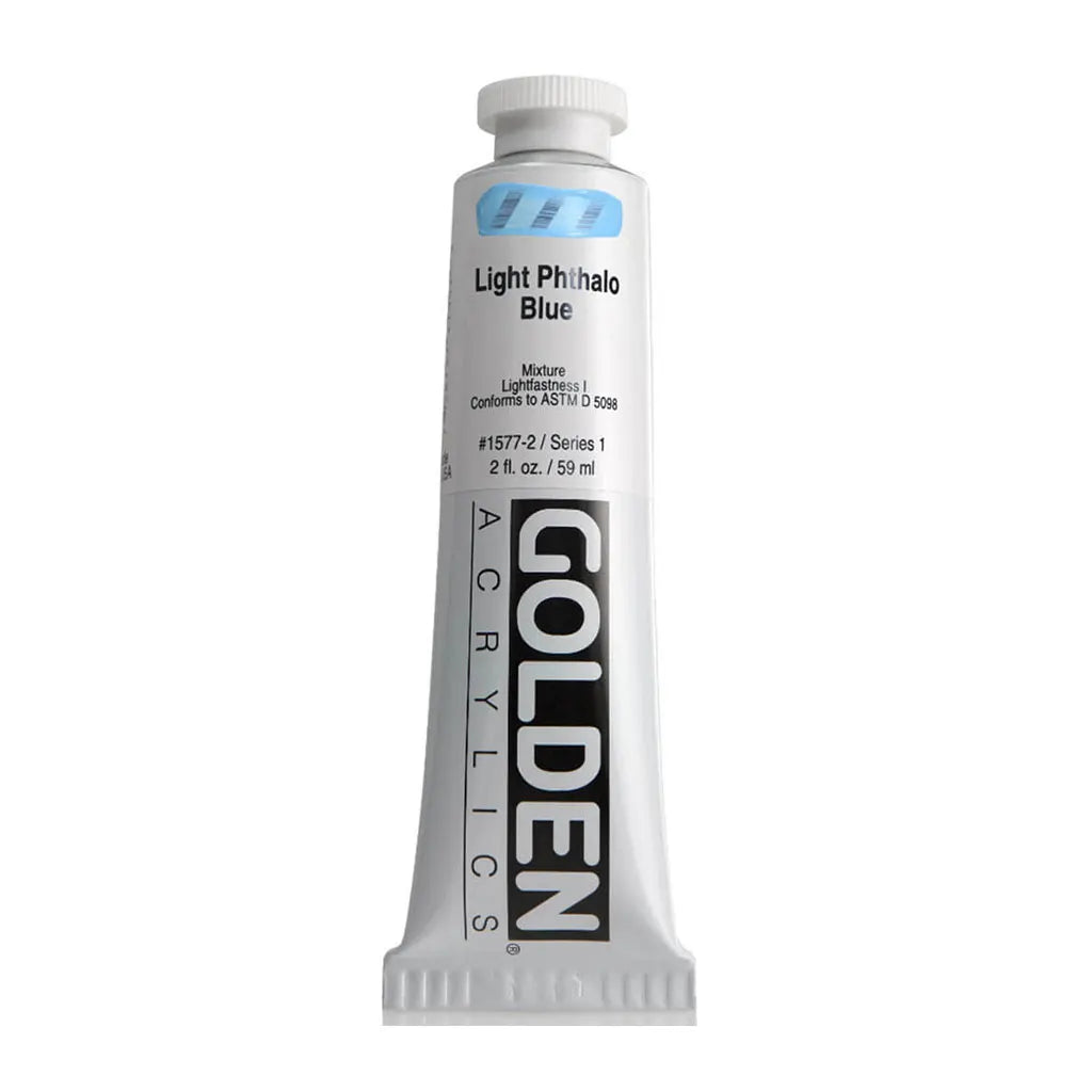 Golden Heavy Body Acrylic 2oz Light Phthalo Blue S1