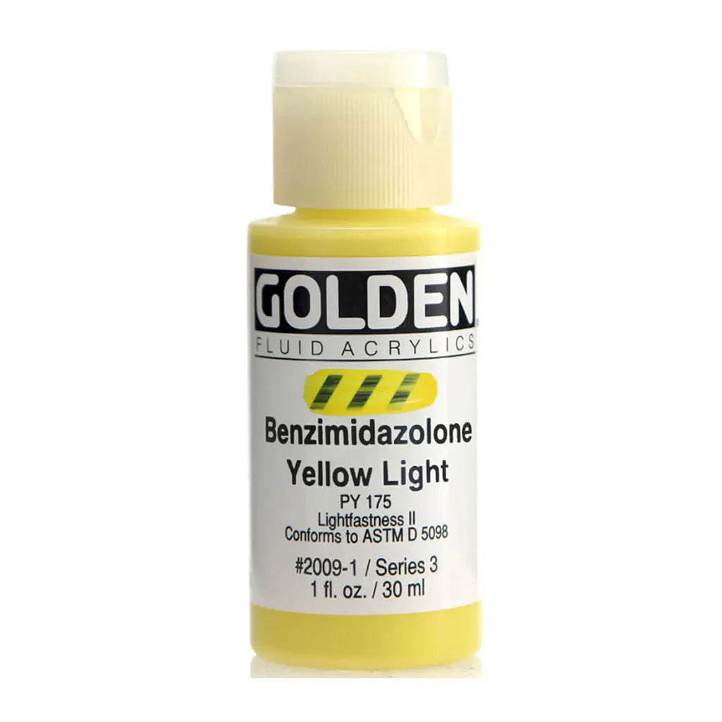 Golden Fluid Acrylic 1oz Benzimidazolone Yellow Lt S3