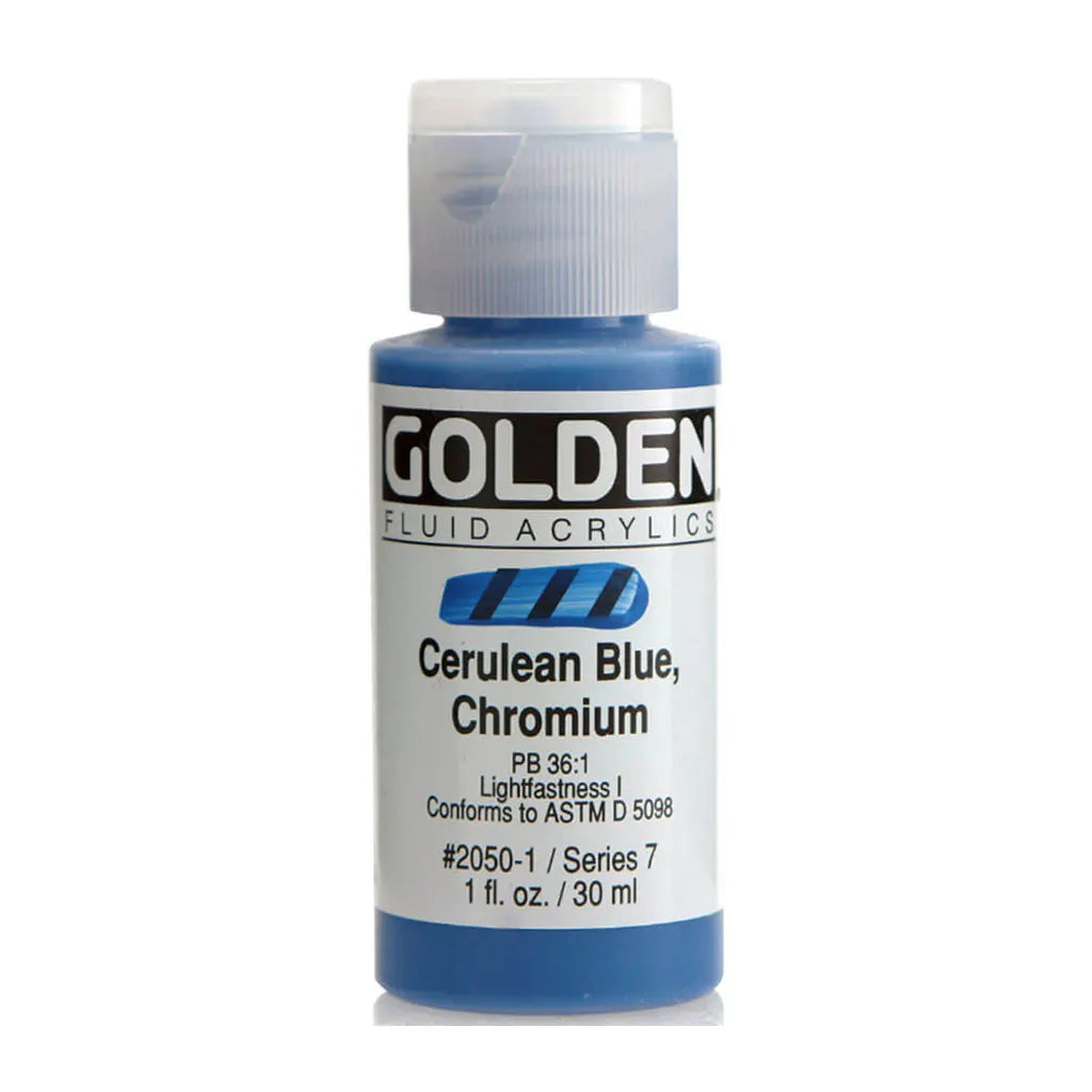 Golden Fluid Acrylic 1oz Cerulean Blue Chromium S7