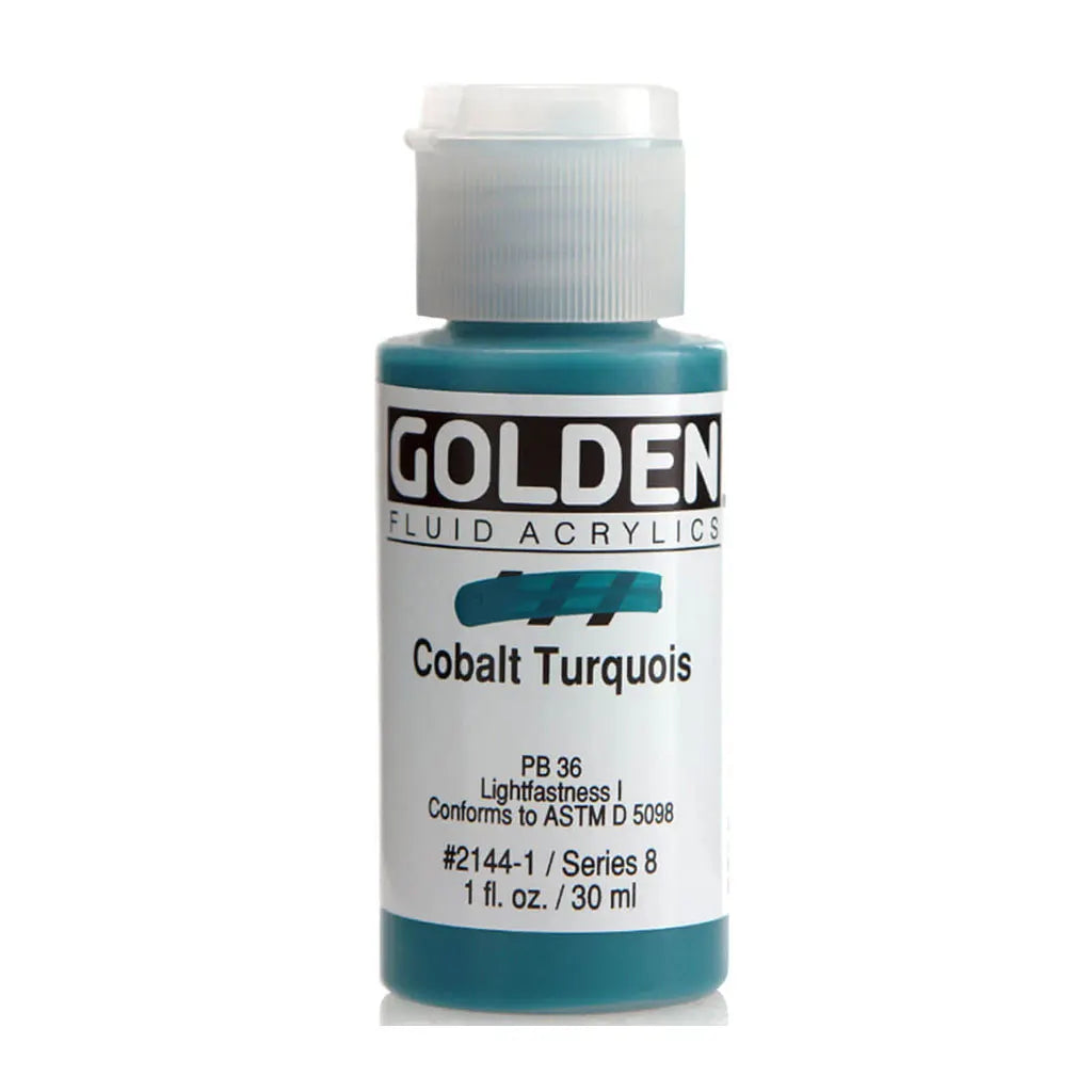 Golden Fluid Acrylic 1oz Cobalt Turquoise S8