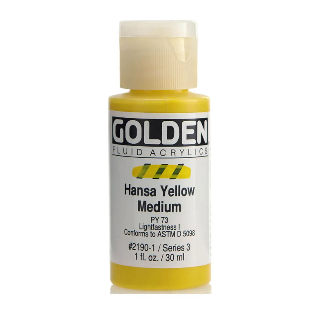 Golden Fluid Acrylic 1oz Hansa Yellow Medium S3