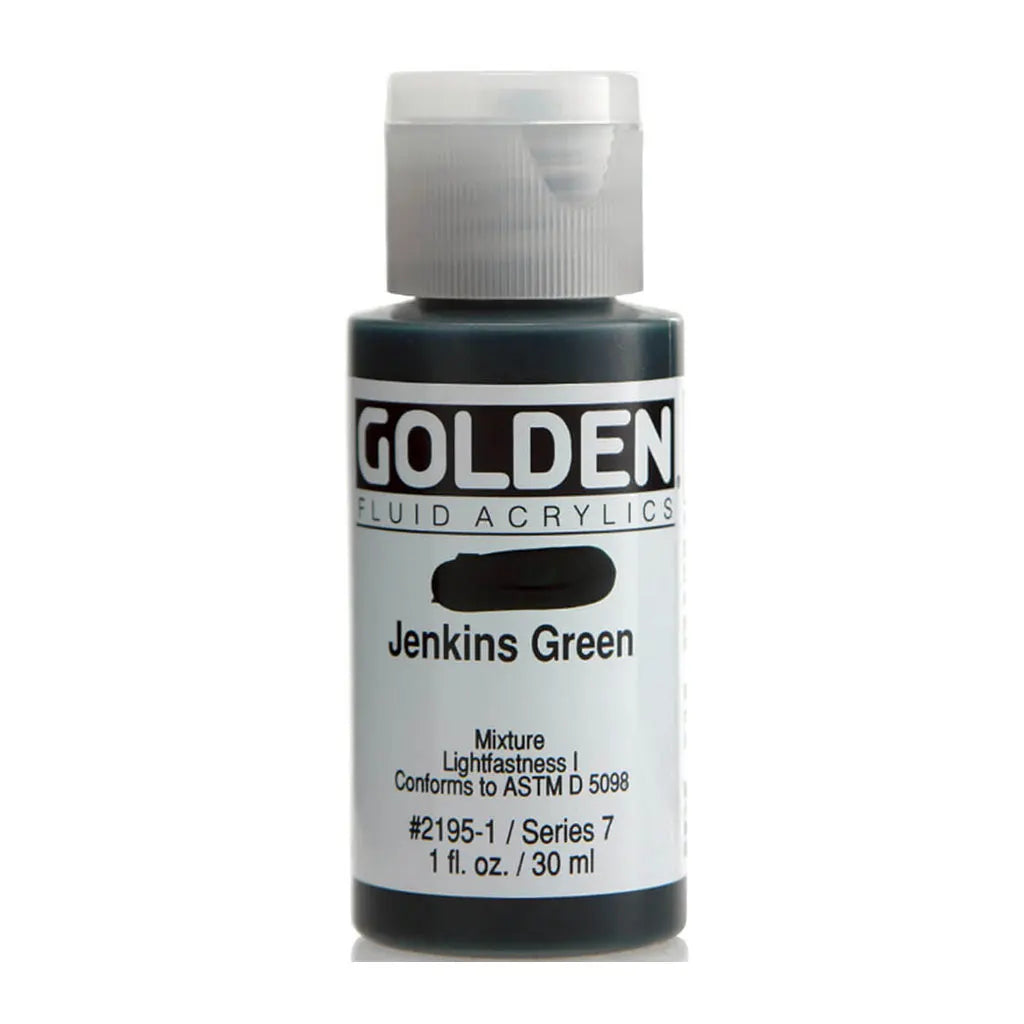 Golden Fluid Acrylic 1oz Jenkins Green S7