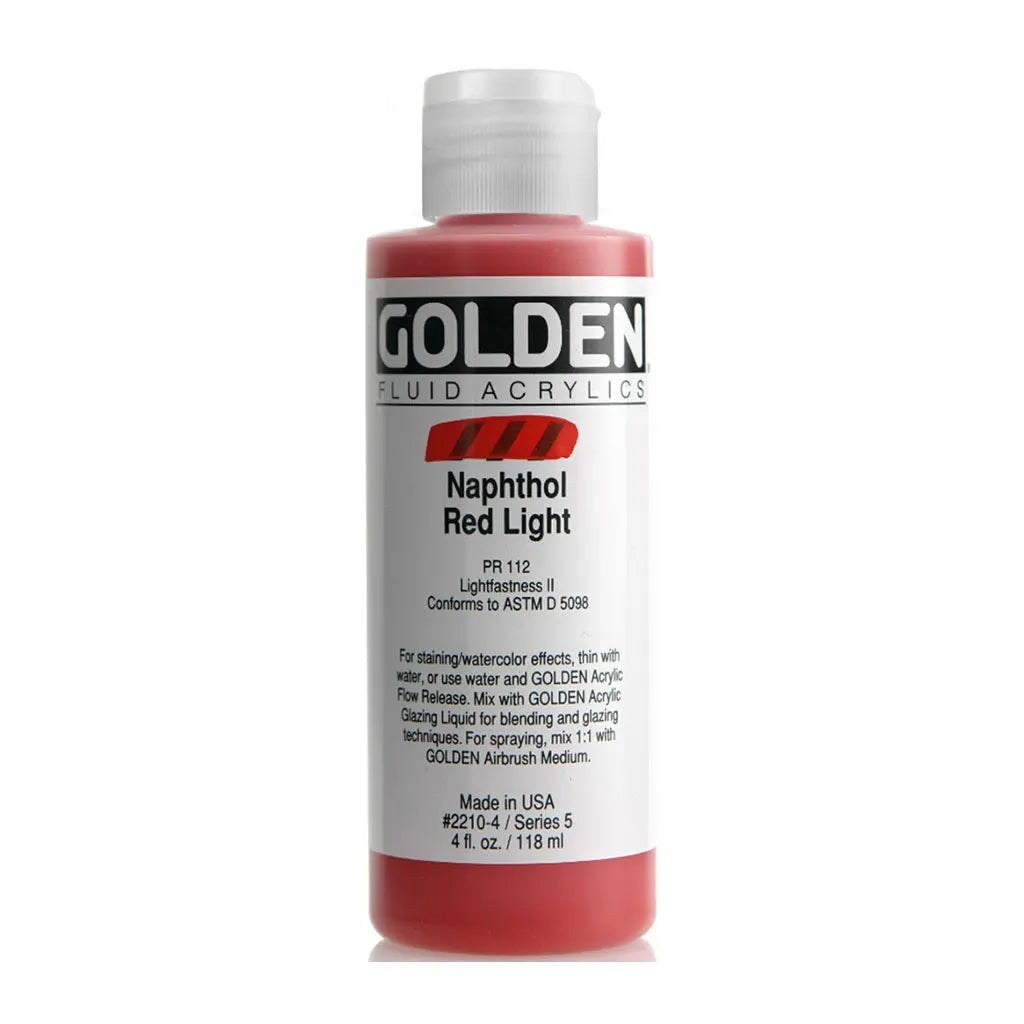 Golden Fluid Acrylic 4oz Naphthol Red Light S5